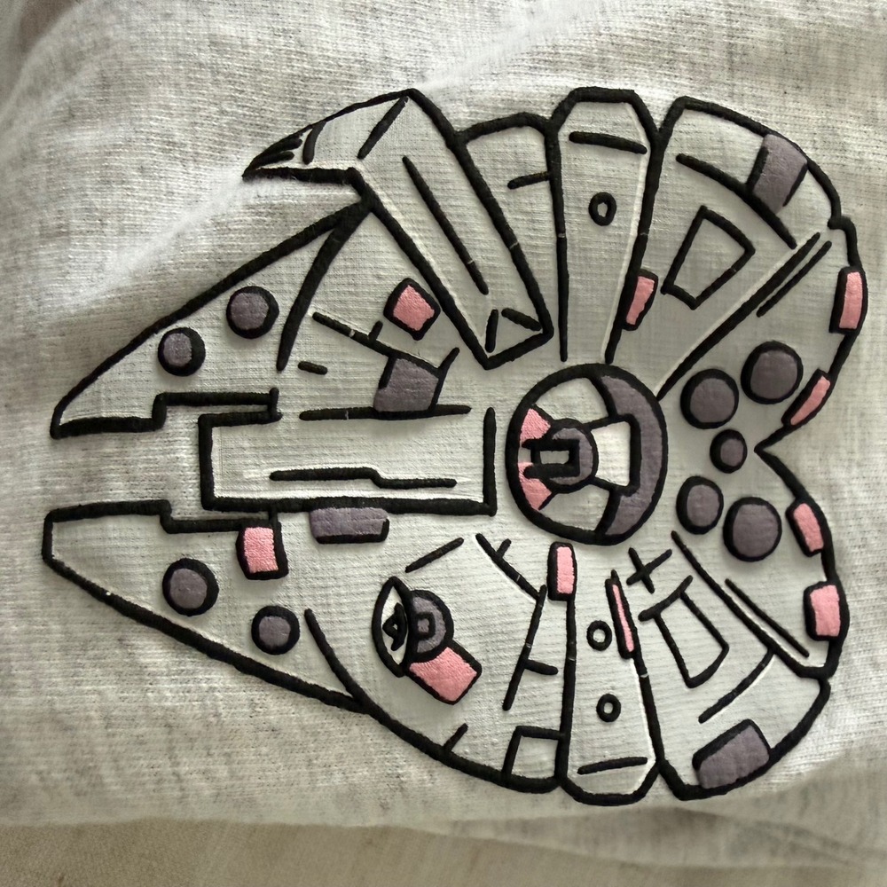 Star Wars Spirit Jersey Millennium Falcon I Know Graphic Sweatshirt Top - Picture 10 of 11
